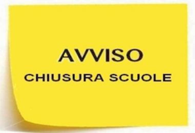 CHIUSURA SCUOLE CITTADINE A CAUSA DI ALLERTA METEO per la giornata di domani 30/NOVEMBRE/2022